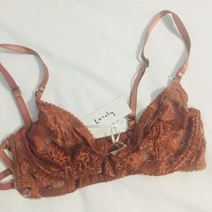 NWT Lonely Lingerie Bella Underwire Bra Ginger 32a